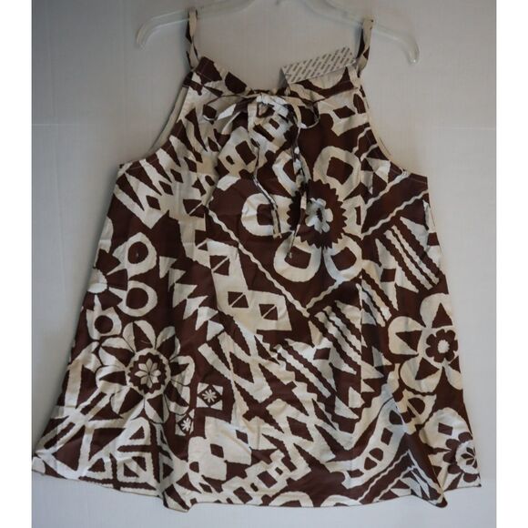 BDG x Urban Outfitters Sz L Brown Eva Tie-Front Ruched Strap Trapeze Mini Dress - Picture 8 of 11